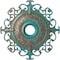 Ekena Millwork Orleans Medallion (Canopies up to 8 1/4"), 38 3/8"OD x 6 5/8"ID x 2 7/8"P, Copper Green Patina CM38OLCGS - alternate 1